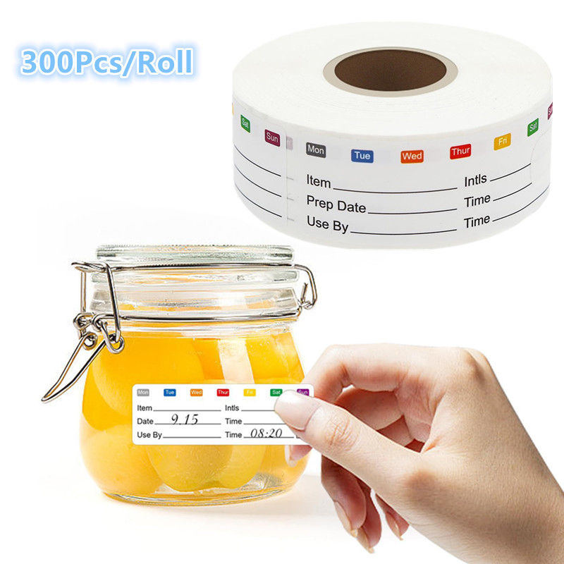 300Pcs/Roll Kitchen Date Food  - Snacks Food Labels review and price